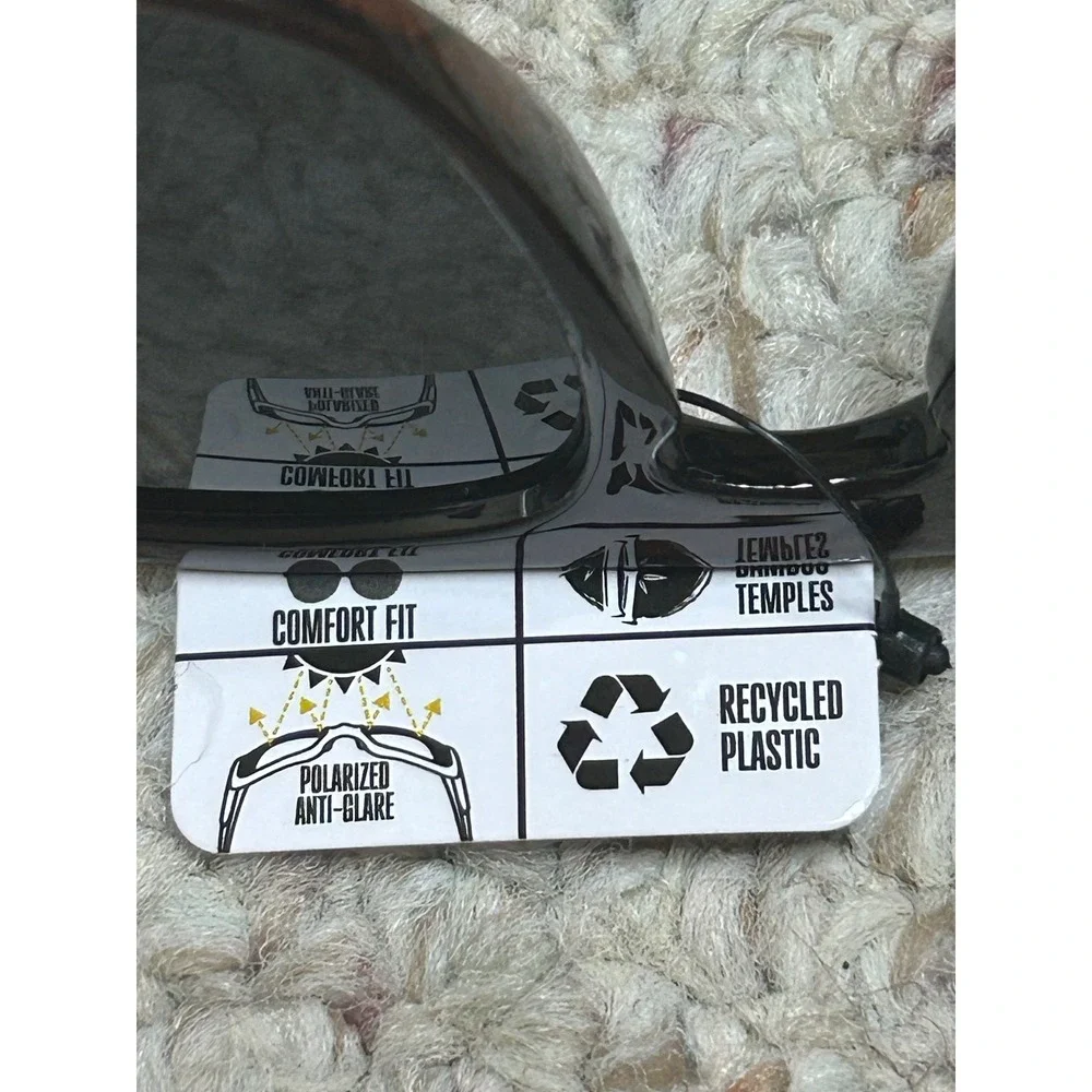 24/7 Premium PR1 Sunglasses Brown Smoke Polarized Bamboo Recycled Plastic